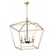 Maxim Lighting Abode 4-Light 24.5" Wide Gold Leaf / Textured Black Chandelier 25155GLTXB - alternate 1